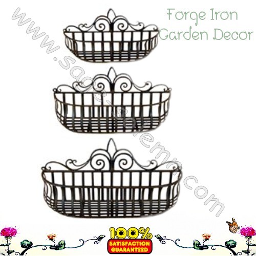 Wrought Iron Basket Planter HP05